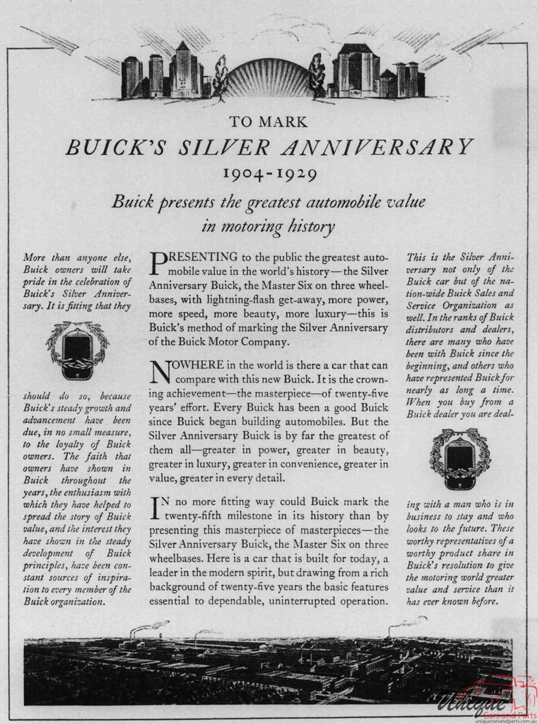 1929 Buick Silver Anniversary Brochure Page 9